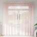 Voilegardiner med hemper 2 stk lyserosa 140x225 cm