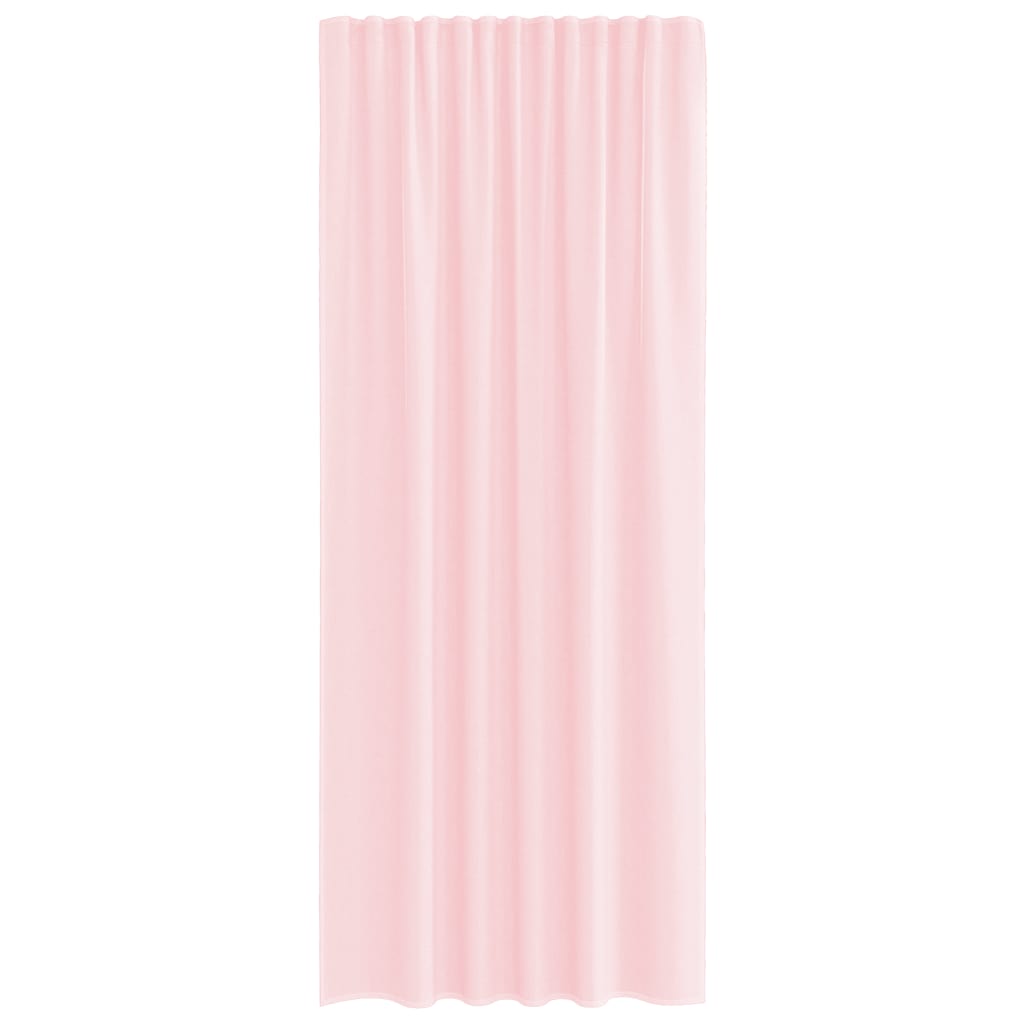 Voilegardiner med hemper 2 stk lyserosa 140x245 cm