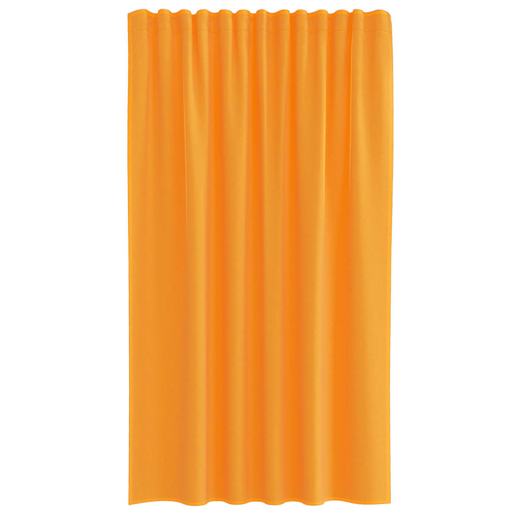 Voilegardiner med hemper 2 stk oransje 140x140 cm