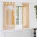 Voilegardiner med hemper 2 stk oransje 140x175 cm
