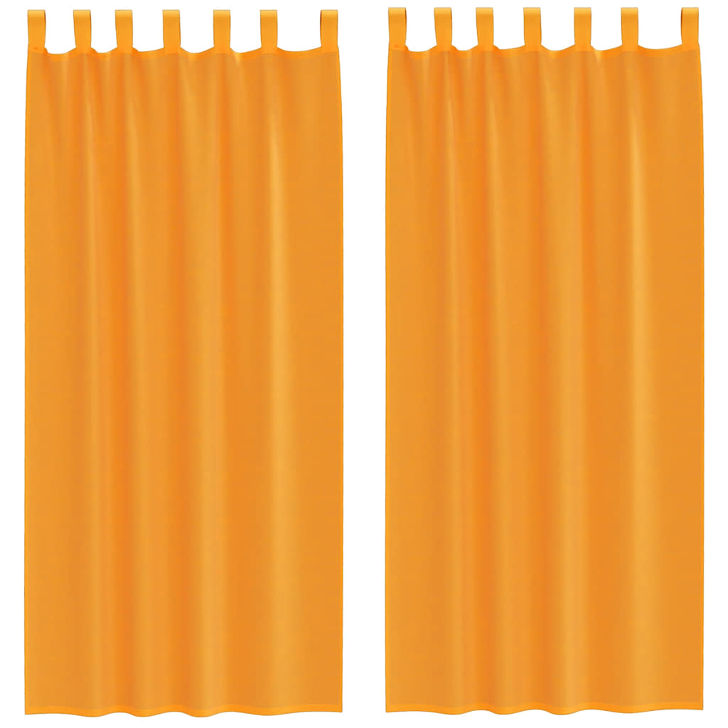 Voilegardiner med hemper 2 stk oransje 140x225 cm vidaXL