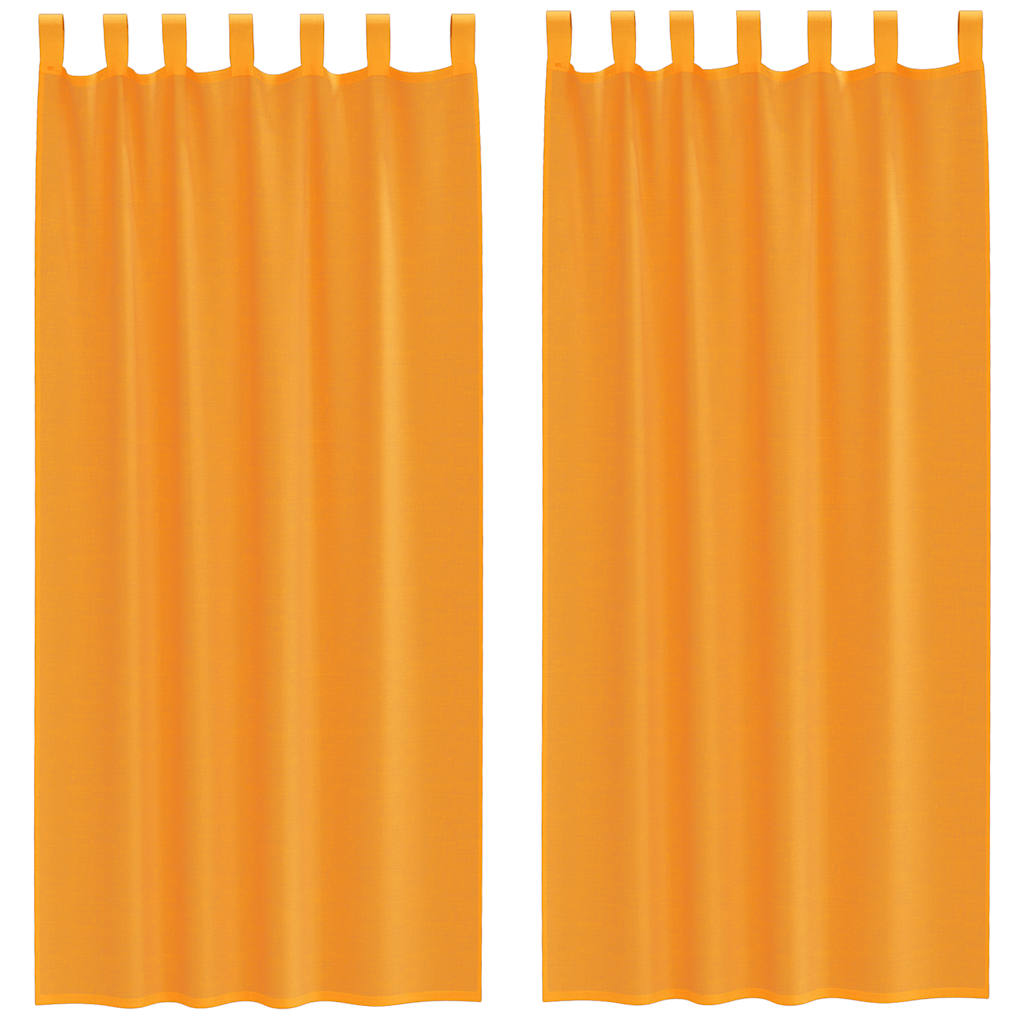 Voilegardiner med hemper 2 stk oransje 140x245 cm vidaXL