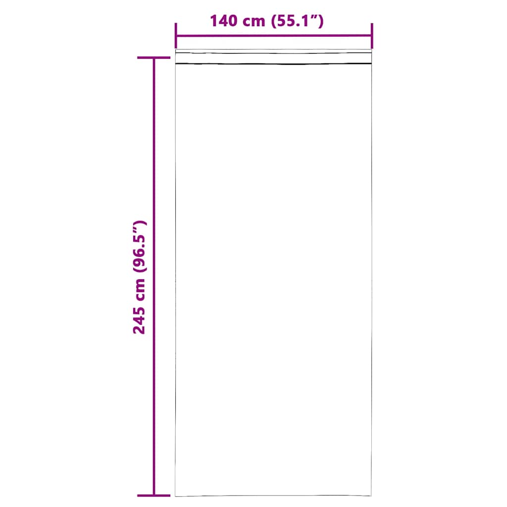 Voilegardiner med hemper 2 stk oransje 140x245 cm