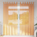 Voilegardiner med hemper 2 stk oransje 140x245 cm vidaXL