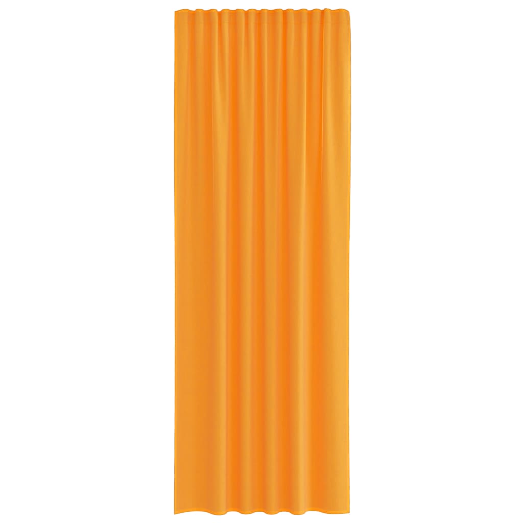 Voilegardiner med hemper 2 stk oransje 140x260 cm
