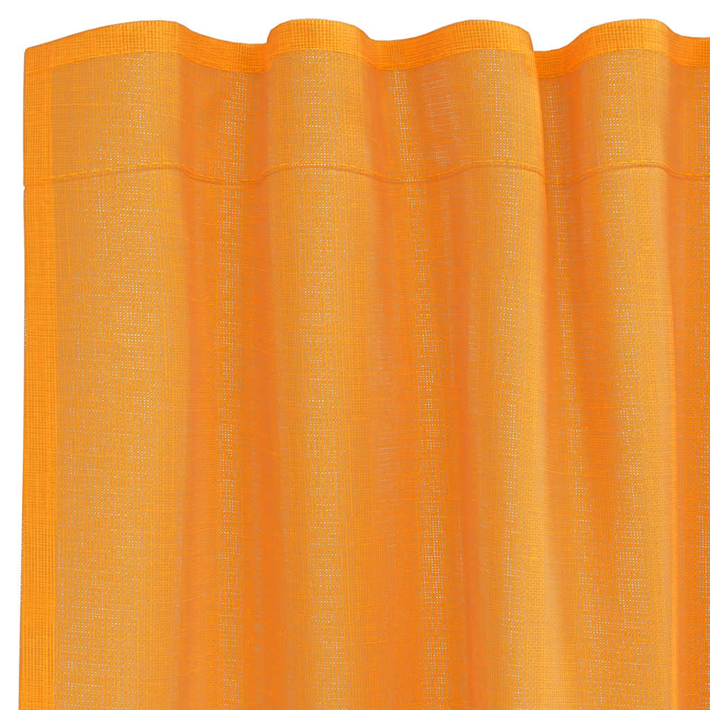 Voilegardiner med hemper 2 stk oransje 140x260 cm