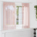 Voilegardiner med hemper 2 stk rosa 140x175 cm