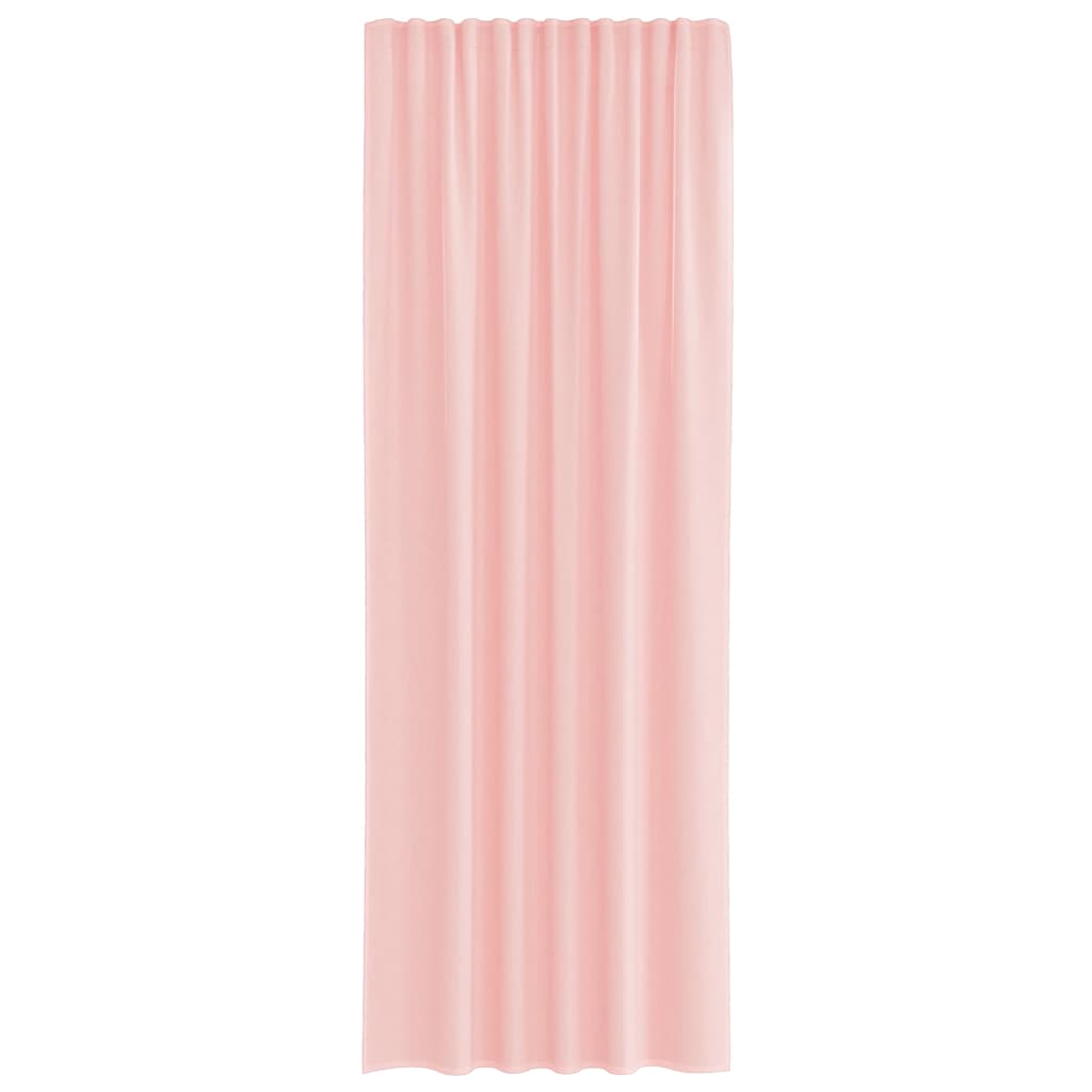 Voilegardiner med hemper 2 stk rosa 140x260 cm