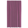 Voilegardiner med hemper 2 stk lilla 140x140 cm