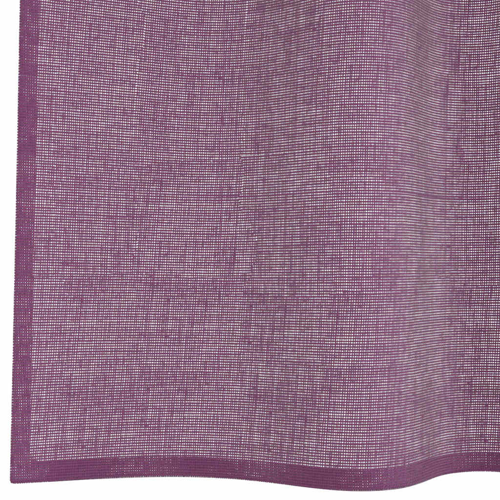 Voilegardiner med hemper 2 stk lilla 140x140 cm