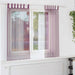 Voilegardiner med hemper 2 stk lilla 140x140 cm