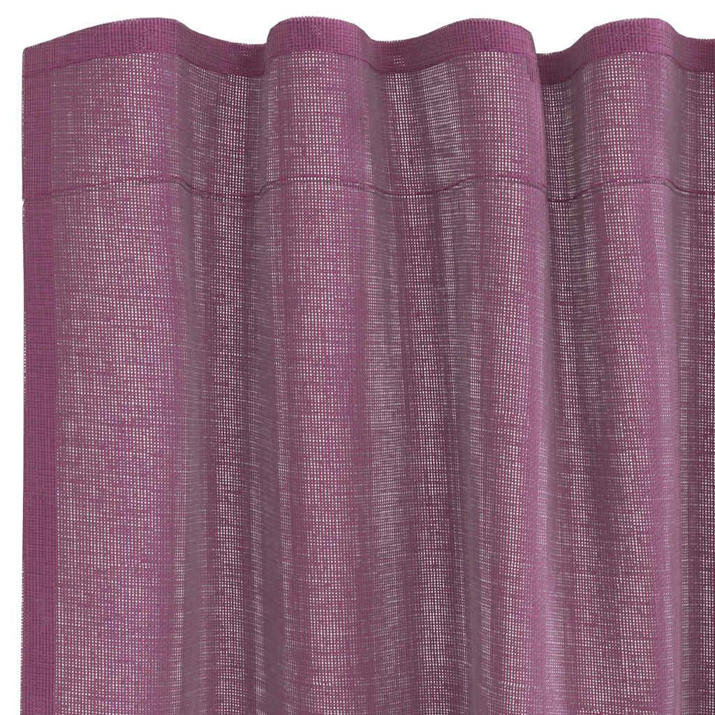 Voilegardiner med hemper 2 stk lilla 140x175 cm