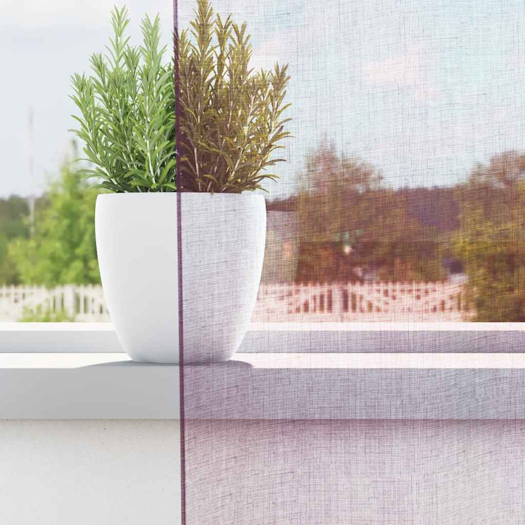 Voilegardiner med hemper 2 stk lilla 140x225 cm vidaXL