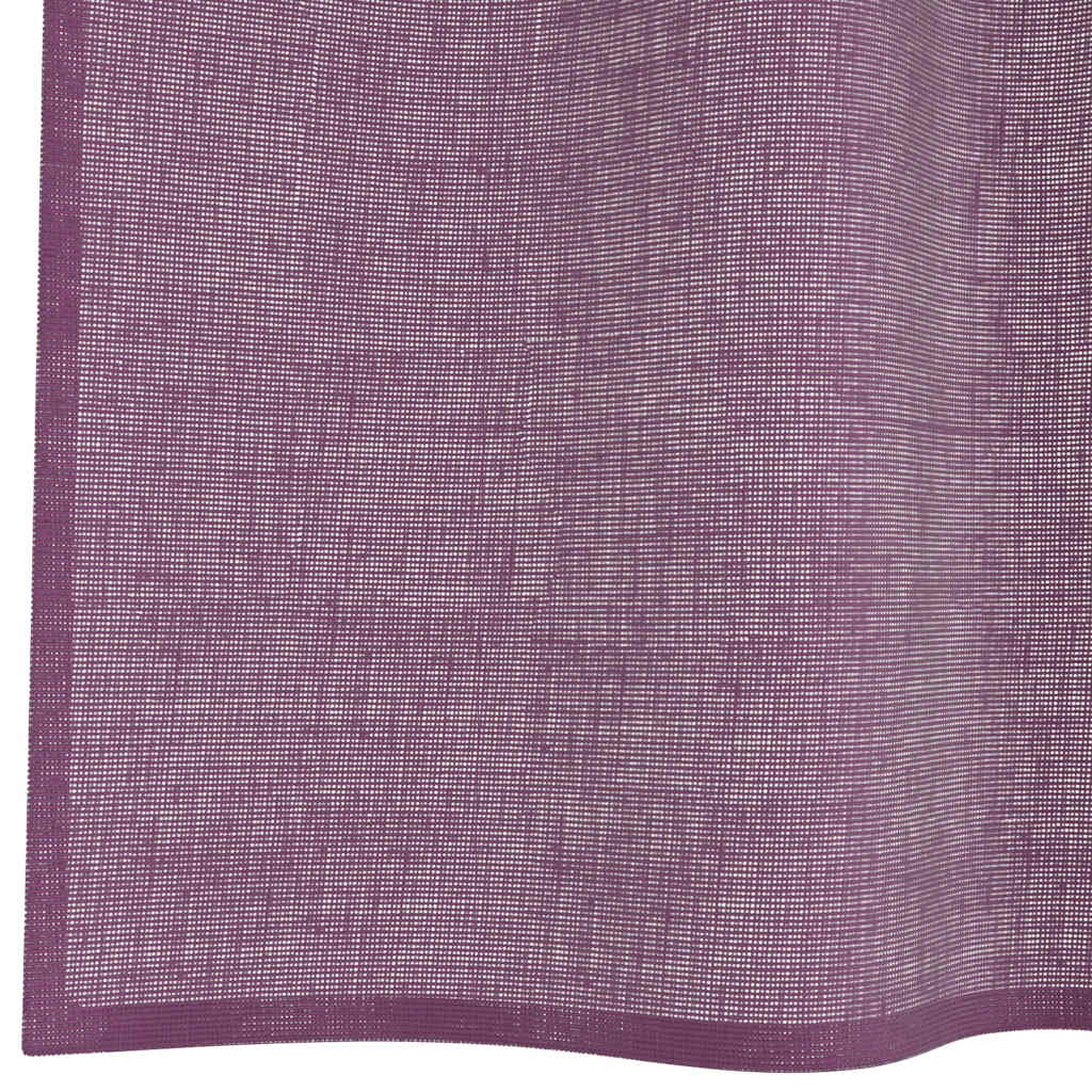 Voilegardiner med hemper 2 stk lilla 140x225 cm vidaXL