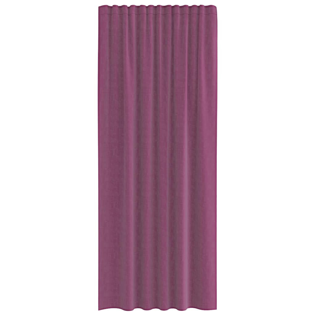 Voilegardiner med hemper 2 stk lilla 140x245 cm