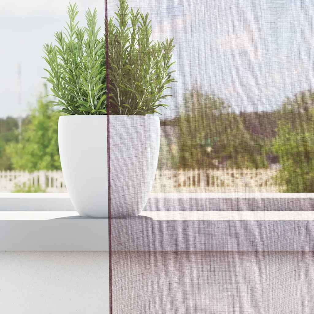 Voilegardiner med hemper 2 stk lilla 140x260 cm