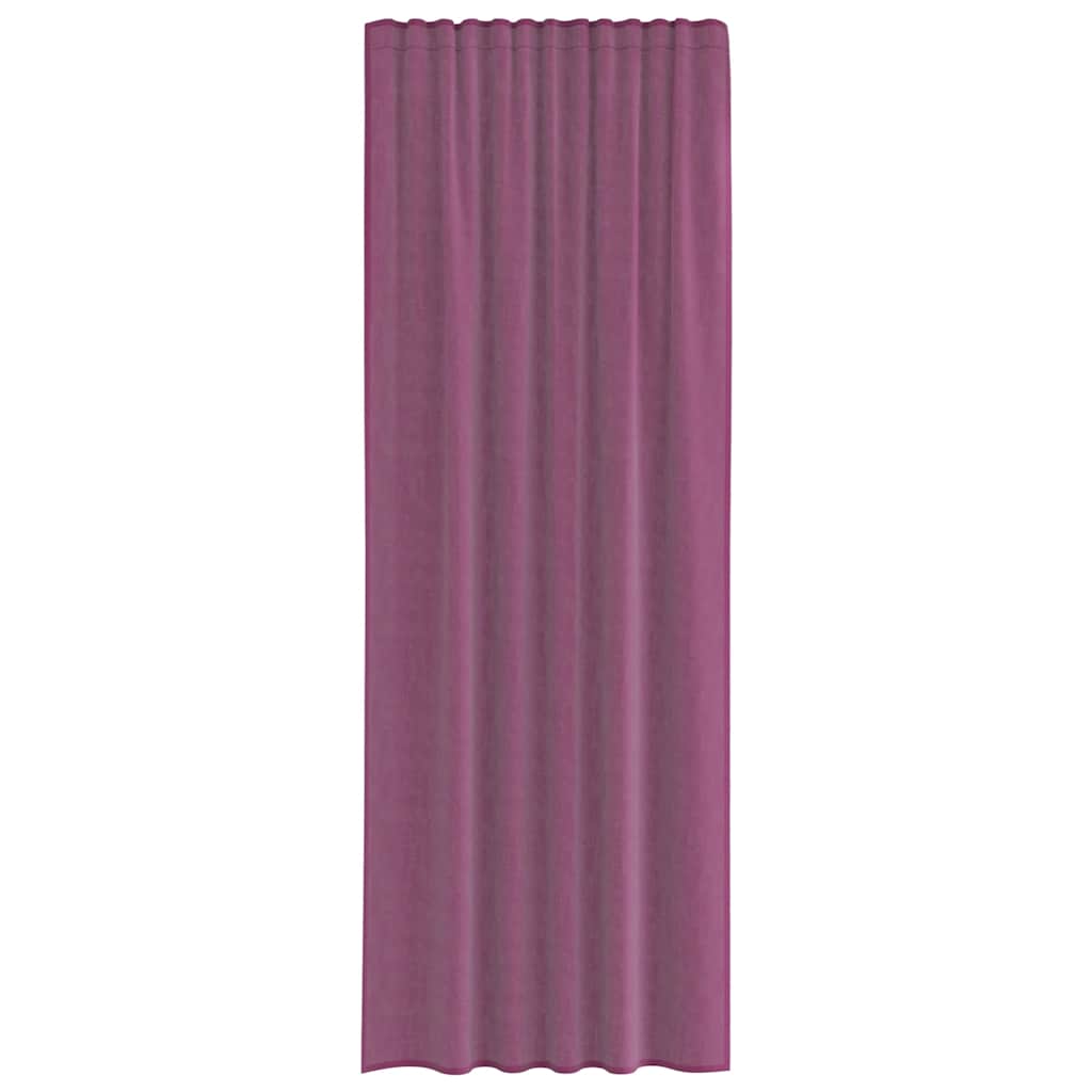 Voilegardiner med hemper 2 stk lilla 140x260 cm