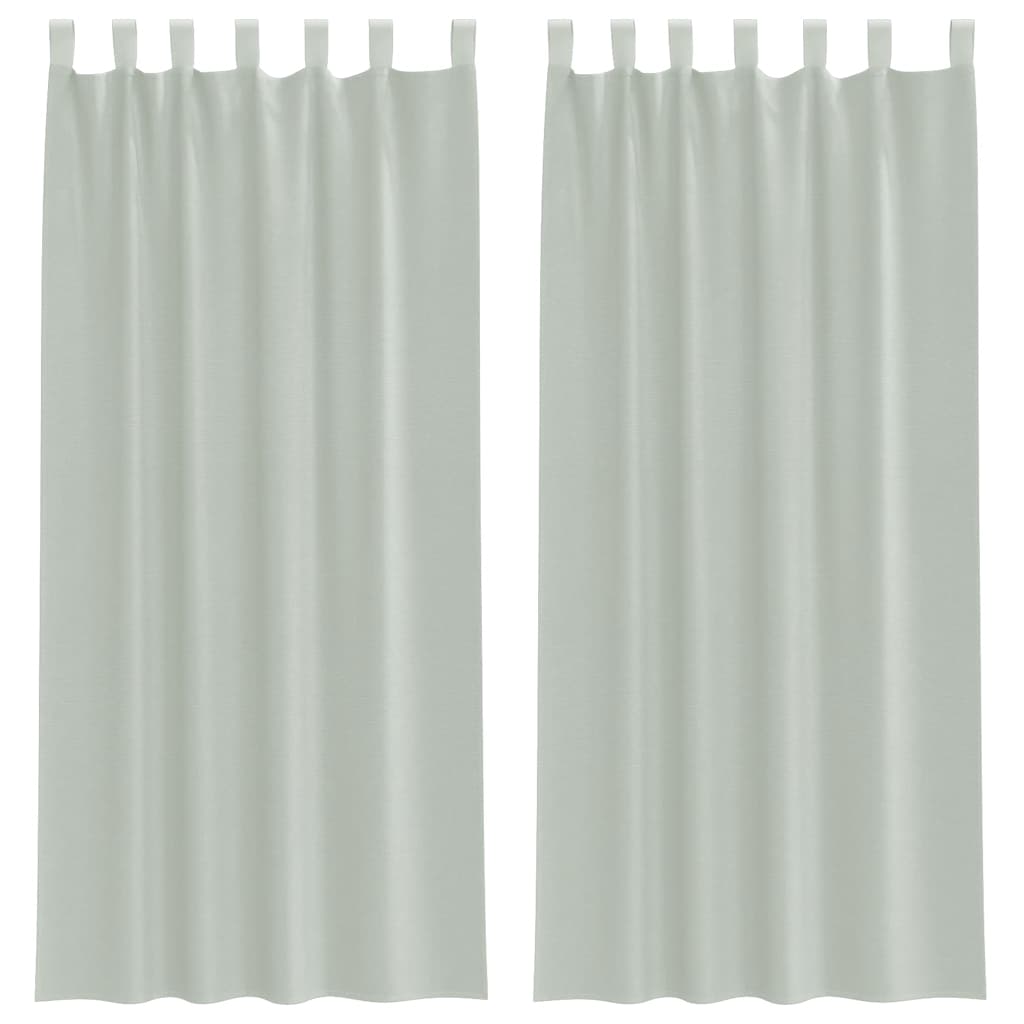 Voilegardiner med hemper 2 stk lysegrå 140x225 cm vidaXL