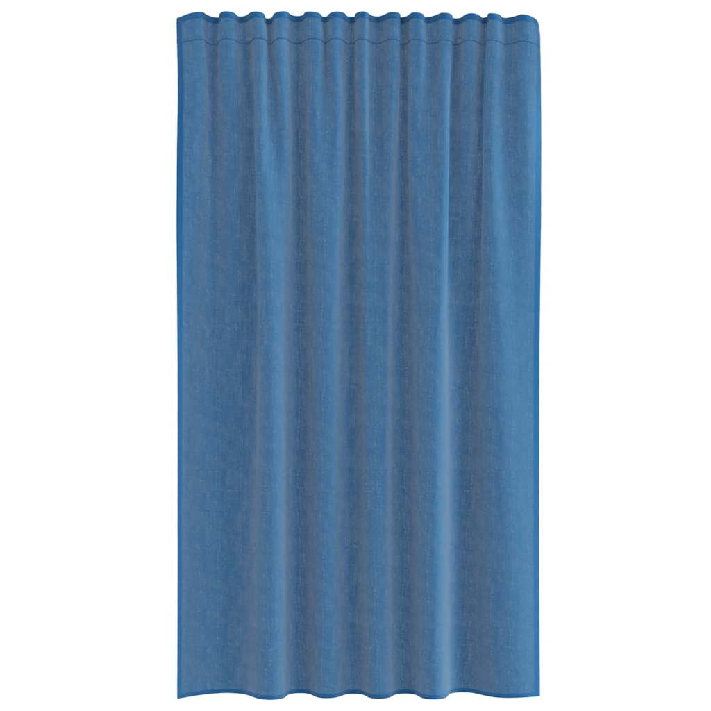 Voilegardiner med hemper 2 stk svart 140x140 cm
