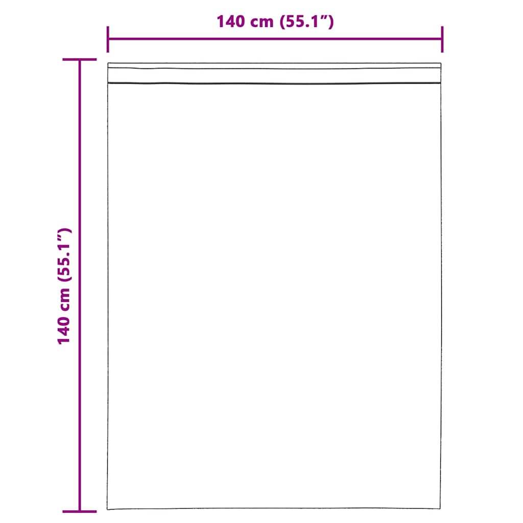 Voilegardiner med hemper 2 stk svart 140x140 cm