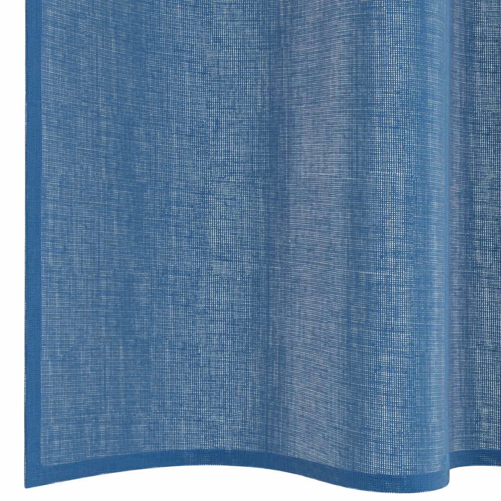 Voile gardiner med hemper 2 stk kongeblå 140x175 cm
