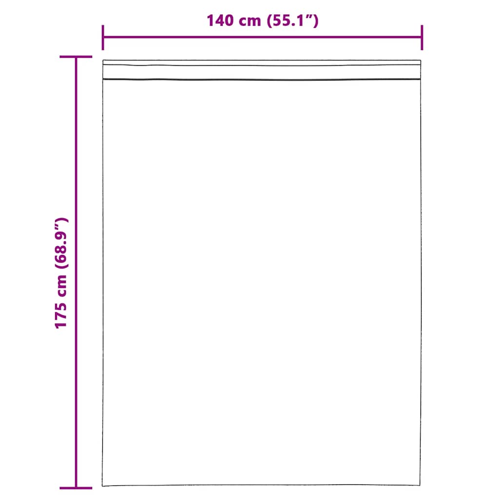 Voile gardiner med hemper 2 stk kongeblå 140x175 cm