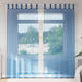 Voile gardiner med hemper 2 stk kongeblå 140x225 cm