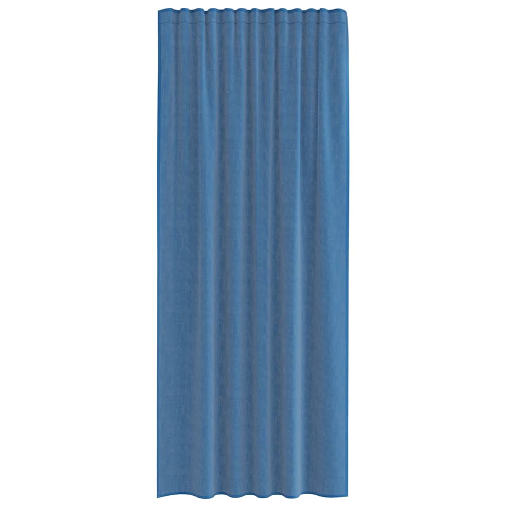 Voile gardiner med hemper 2 stk kongeblå 140x245 cm