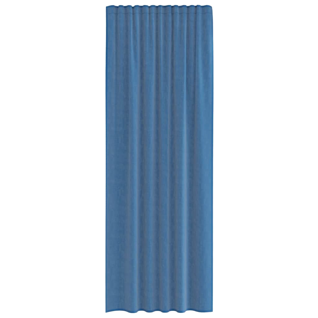Voilegardiner med hemper 2 stk kongeblå 140x260 cm