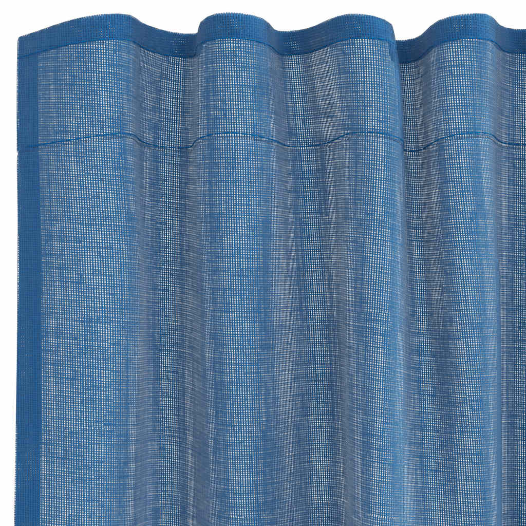Voilegardiner med hemper 2 stk kongeblå 140x260 cm