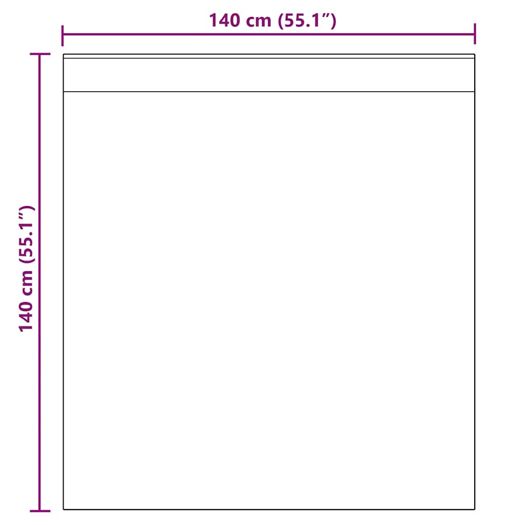Voilegardiner med hemper 2 stk sand 140x140 cm