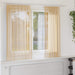 Voilegardiner med hemper 2 stk sand 140x140 cm