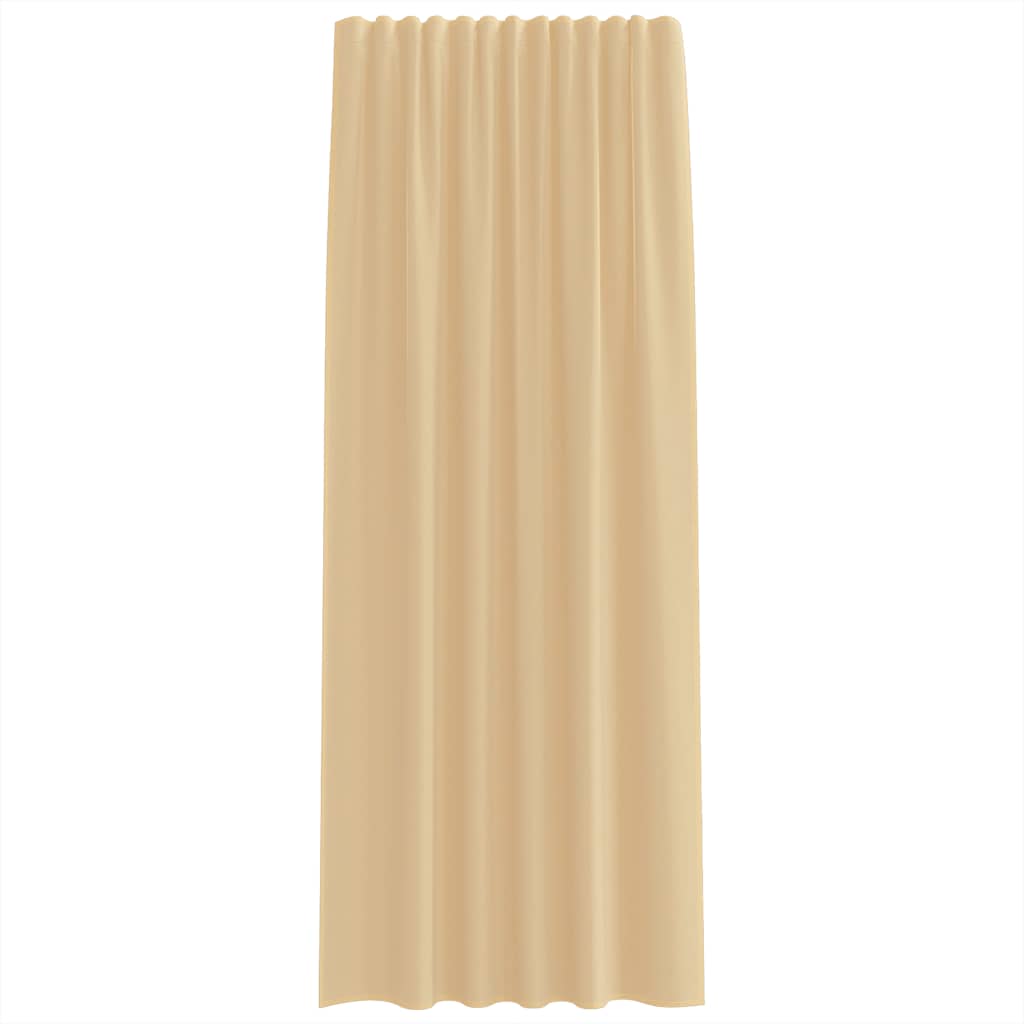 Voilegardiner med hemper 2 stk sand 140x225 cm