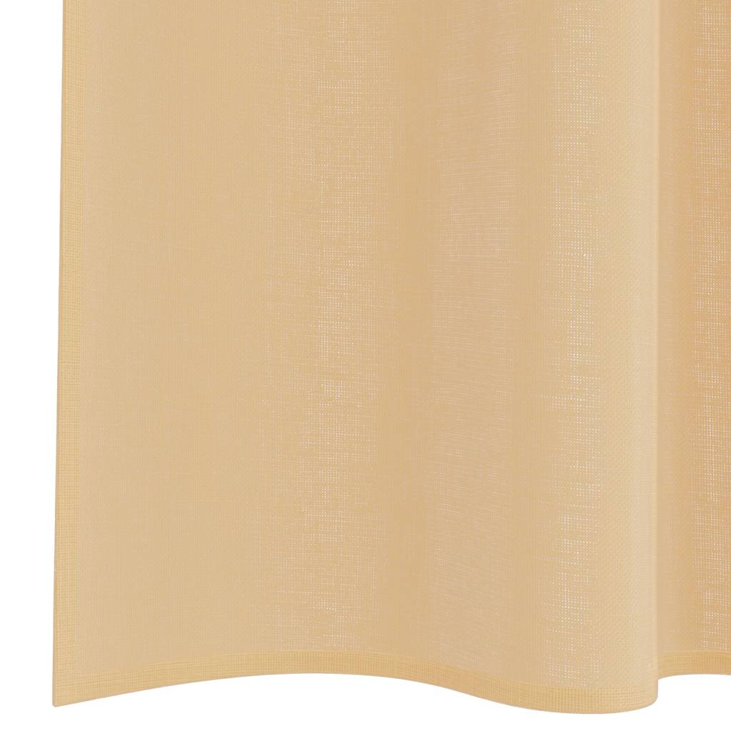 Voilegardiner med hemper 2 stk sand 140x245 cm