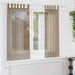 Voilegardiner med hemper 2 stk lysebrun 140x175 cm