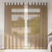 Voilegardiner med hemper 2 stk lysebrun 140x225 cm