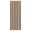 Voilegardiner med hemper 2 stk lysebrun 140x260 cm