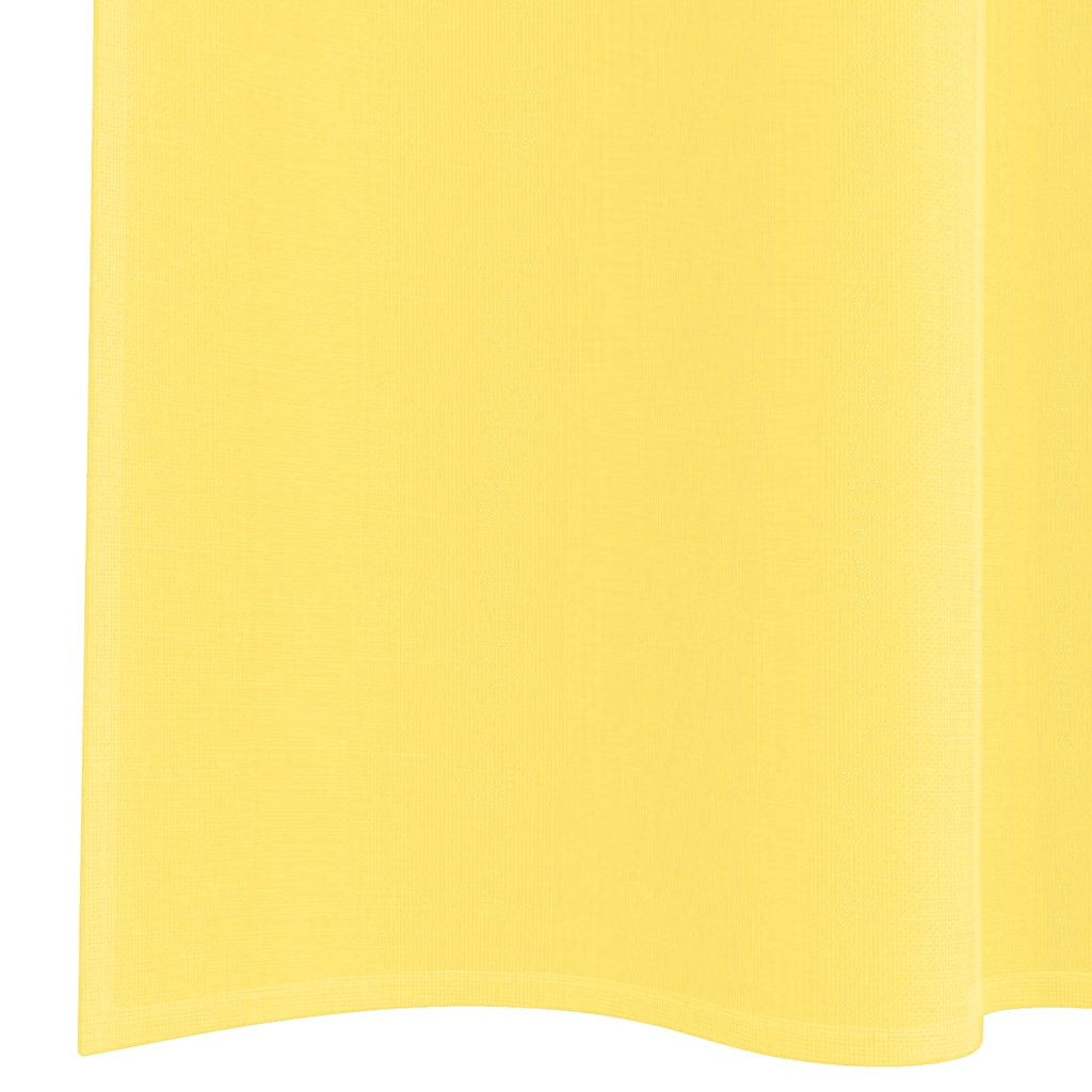 Voilegardiner med hemper 2 stk gul 140x245 cm