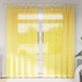 Voilegardiner med hemper 2 stk gul 140x245 cm vidaXL