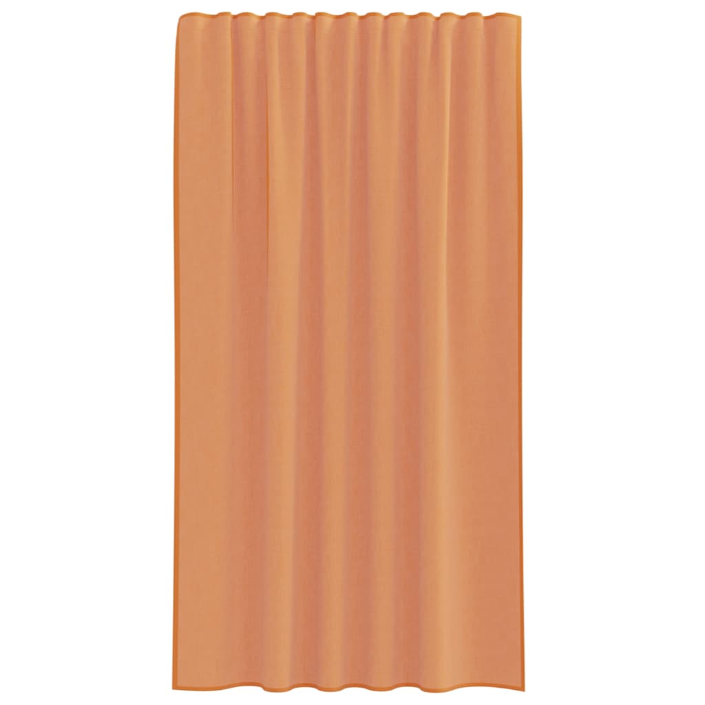 Voilegardiner med hemper 2 stk terrakotta 140x175 cm