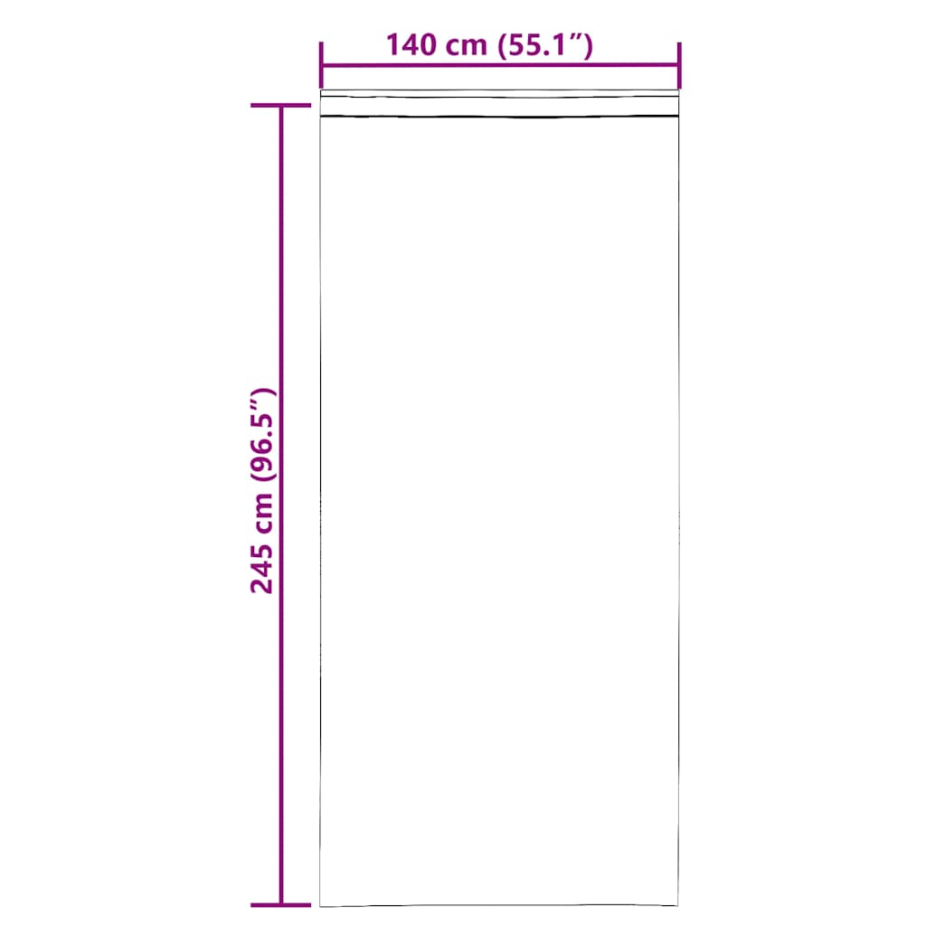 Voilegardiner med hemper 2 stk terrakotta 140x245 cm