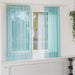 Voilegardiner med hemper 2 stk turkis 140x175 cm