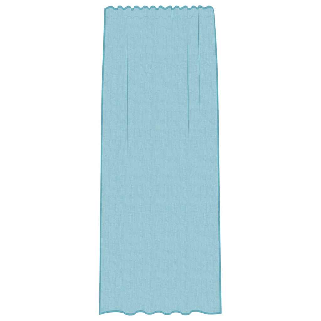 Voilegardiner med hemper 2 stk turkis 140x225 cm