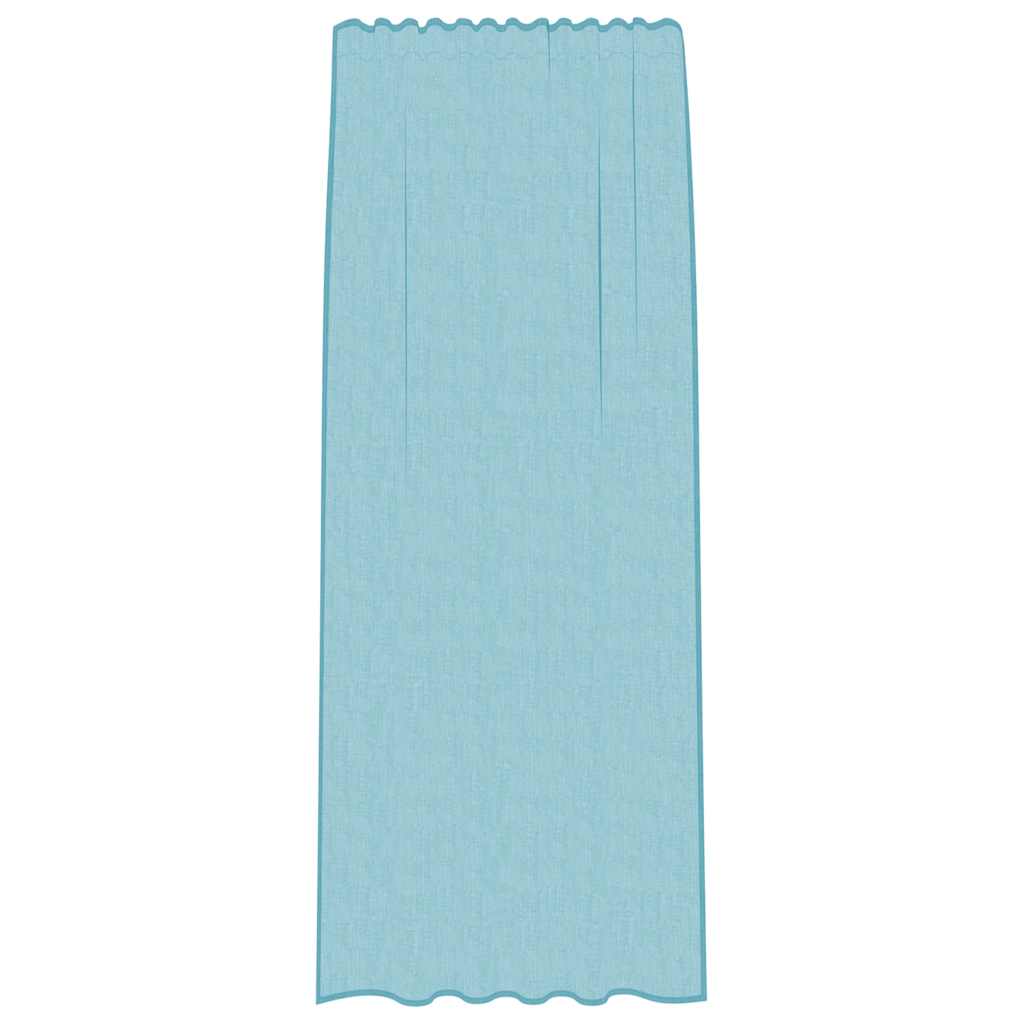 Voilegardiner med hemper 2 stk turkis 140x245 cm