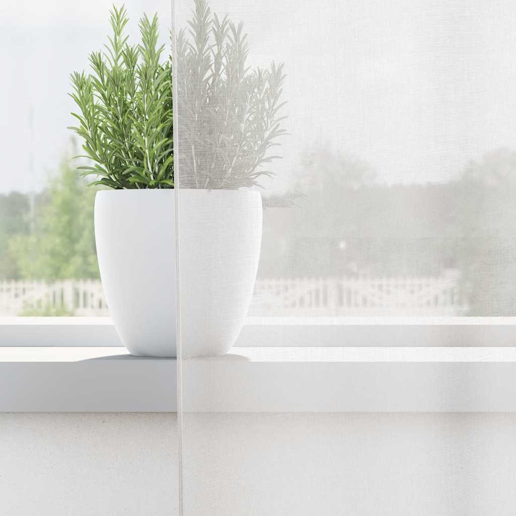 Voilegardiner med hemper 2 stk hvit 140x140 cm