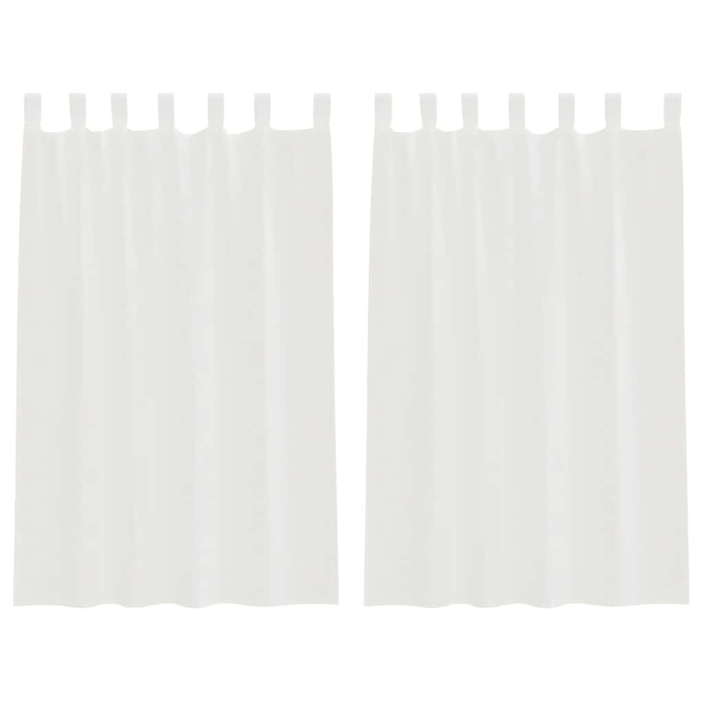 Voilegardiner med hemper 2 stk hvit 140x175 cm vidaXL