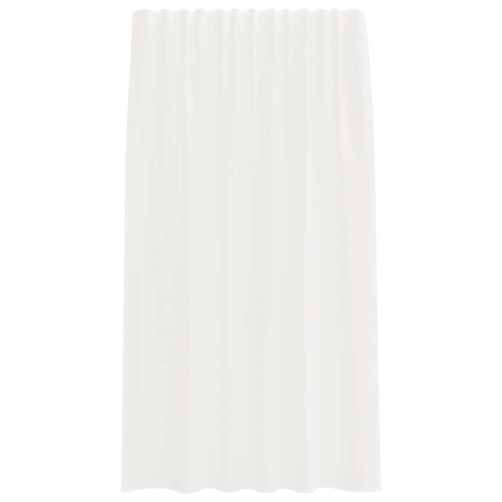 Voilegardiner med hemper 2 stk hvit 140x175 cm