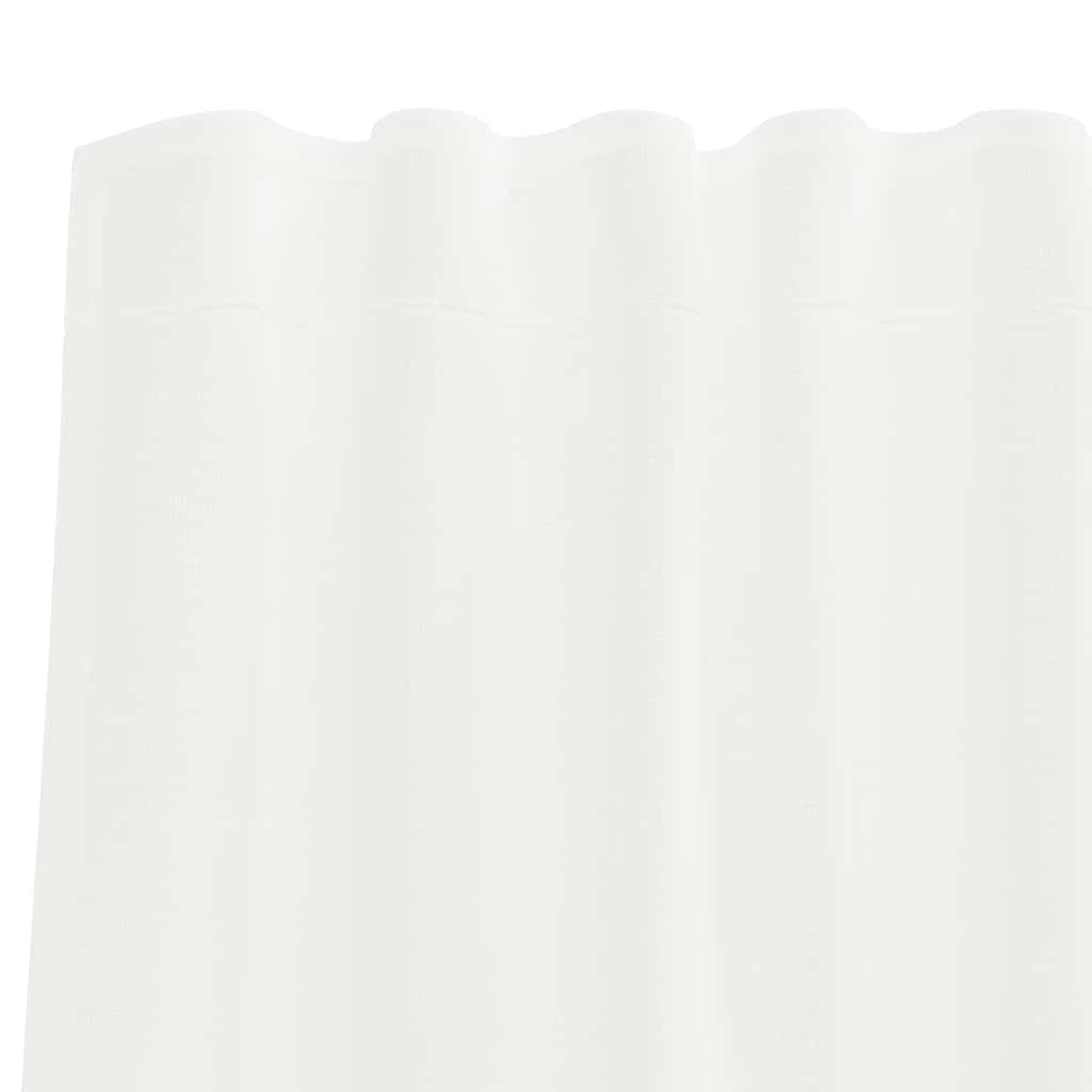 Voilegardiner med hemper 2 stk hvit 140x175 cm