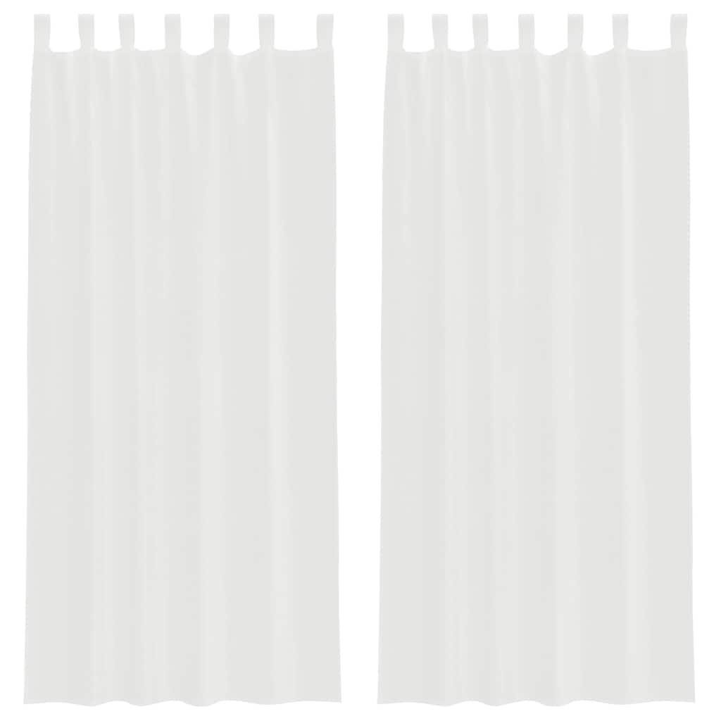 Voilegardiner med hemper 2 stk hvit 140x225 cm vidaXL