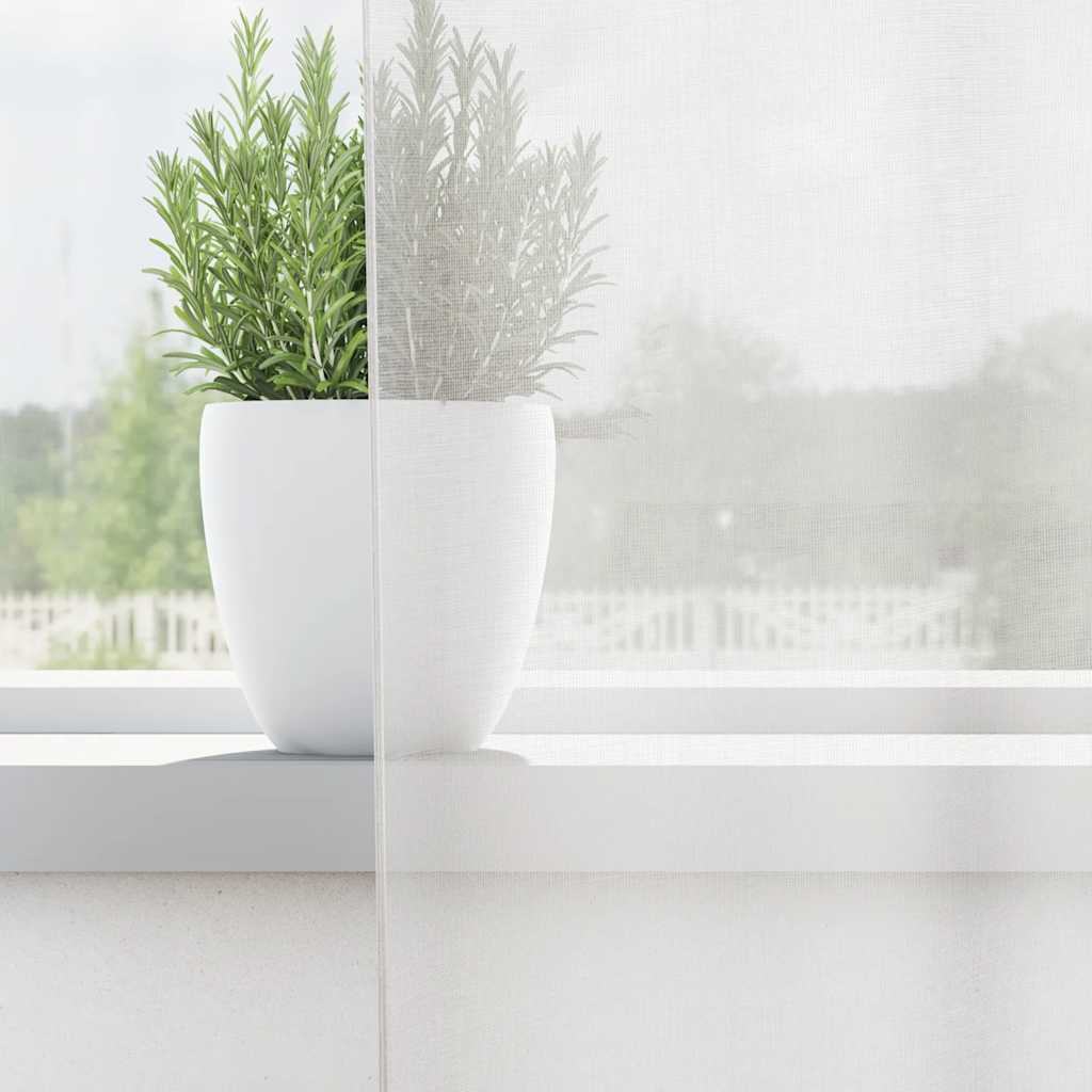 Voilegardiner med hemper 2 stk hvit 140x225 cm